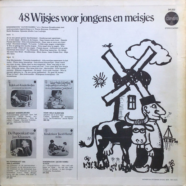 Kinderkoor Jacob Hamel - 48 Wijsjes Voor Jongens En Meisjes (LP) 49394 Vinyl LP Vinyl Goed / Hoes Goed