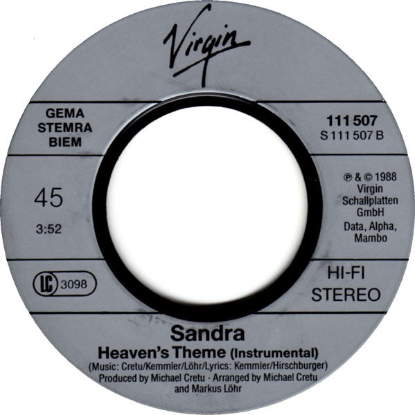 Sandra - Heaven Can Wait 40641 Vinyl Singles Vinyl Goed / Hoes Goed