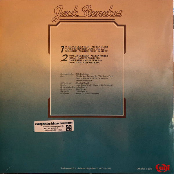 Jack Stenekes – For Him Is My Song (LP) 40712