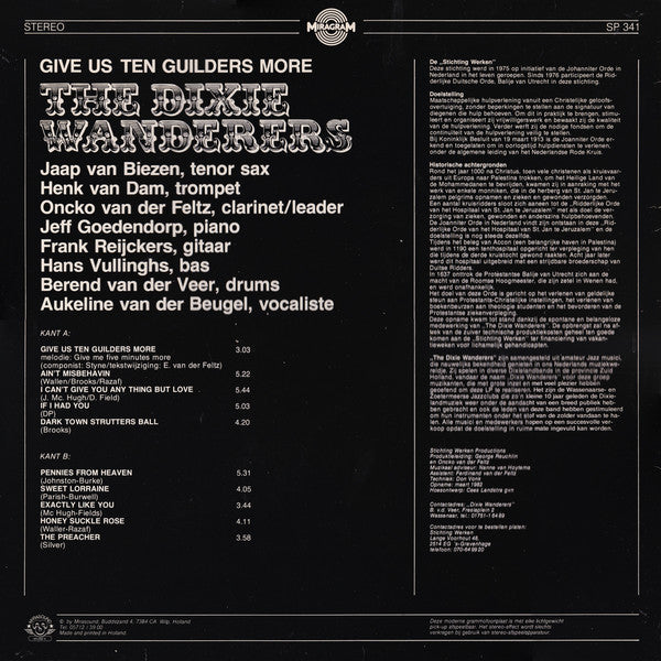 Dixie Wanderers – Give Us Ten Guilders More (LP) 43115 Vinyl LP Vinyl Goed / Hoes Goed