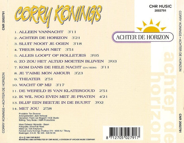 Corry Konings - Achter De Horizon (CD) Compact Disc Vinyl Goed / Hoes Goed
