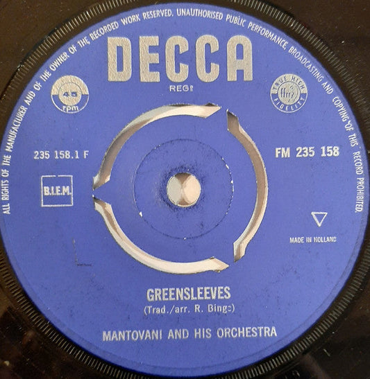 Mantovani And His Orchestra - Greensleeves 09143 Vinyl Singles Vinyl Goed / Hoes Goed