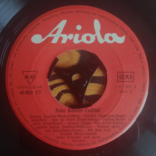 Peter Kreuder Mit Seinen Solisten - Peter Kreuder-Cocktail 13546 Vinyl Singles Vinyl Goed / Hoes Goed