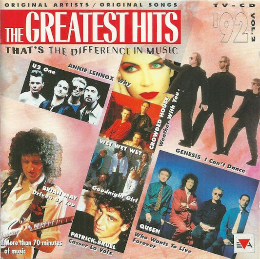 Various - The Greatest Hits '92 Vol. 2 (CD) 70403 Compact Disc Goede Staat