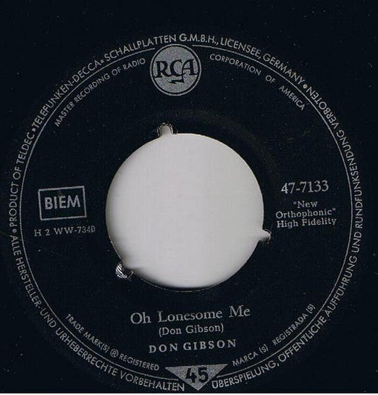 Don Gibson - Oh Lonesome Me 40412 Vinyl Singles Vinyl Goed / Hoes Generic