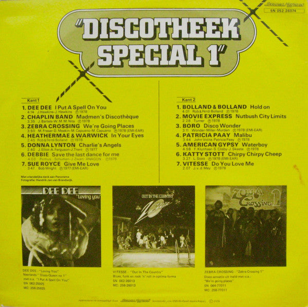 Various - Discotheek Special 1 (LP) 50176 Vinyl LP Vinyl Goed / Hoes Goed