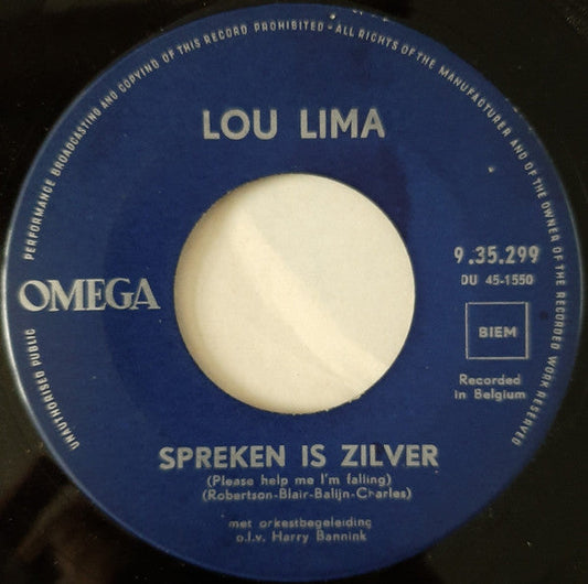 Lou Lima - Spreken Is Zilver 10102 Vinyl Singles Vinyl Goed / Hoes Generic