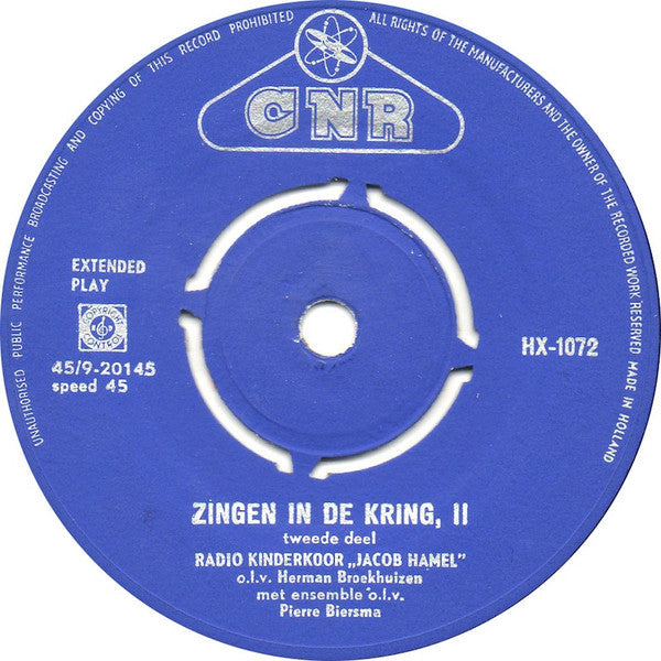 Kinderkoor Jacob Hamel - Zingen In De Kring (Deel 2) 33189 Vinyl Singles Vinyl Goed / Hoes Generic