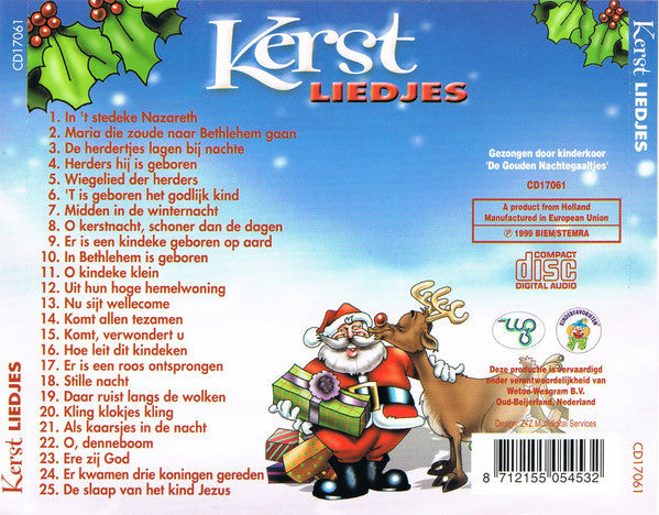 Gouden Nachtegaaltjes - Kerst Liedjes (CD) Compact Disc Vinyl Zeer Goed / Hoesje Goed "VINYLSINGLES.NL"