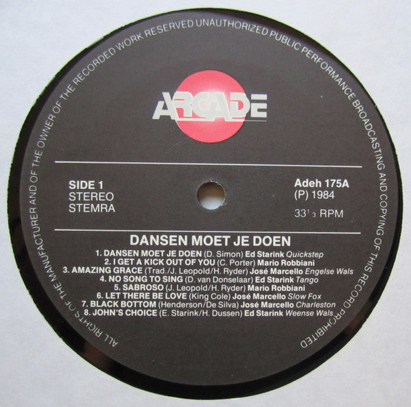 José Marcello, Mario Robbiani, Ed Starink – Dancing Must Do (LP) 42895