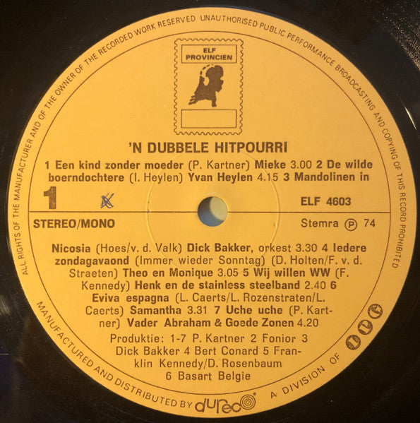 Various - Dubbele Hitpourri (LP) 49867 Vinyl LP Dubbel Vinyl Goed / Hoes Goed