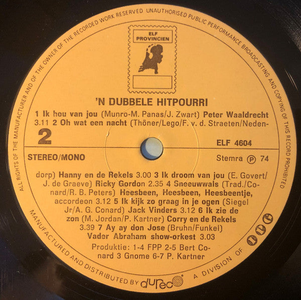 Various - Dubbele Hitpourri (LP) 49867 Vinyl LP Dubbel Vinyl Goed / Hoes Goed