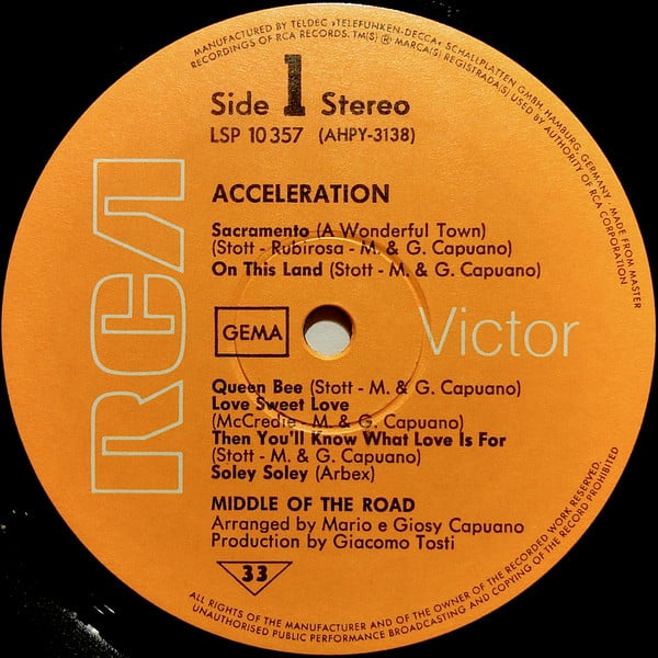 Middle Of The Road - Acceleration (LP) 49775