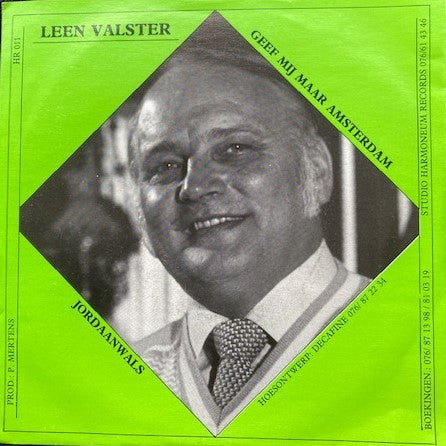 Leen Valster - Geef Mij Maar Amsterdam 35502 Vinyl Singles Vinyl Goed / Hoes Goed
