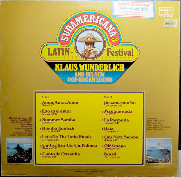 Klaus Wunderlich - Südamericana 3 (LP) 48925 Vinyl LP Vinyl Goed / Hoes Goed