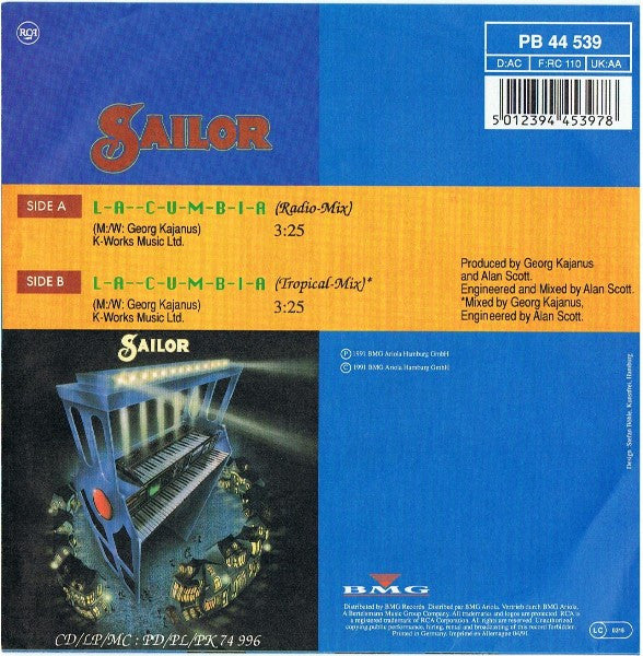 Sailor - La Cumbia 29592 Vinyl Singles Vinyl Goed / Hoes Goed