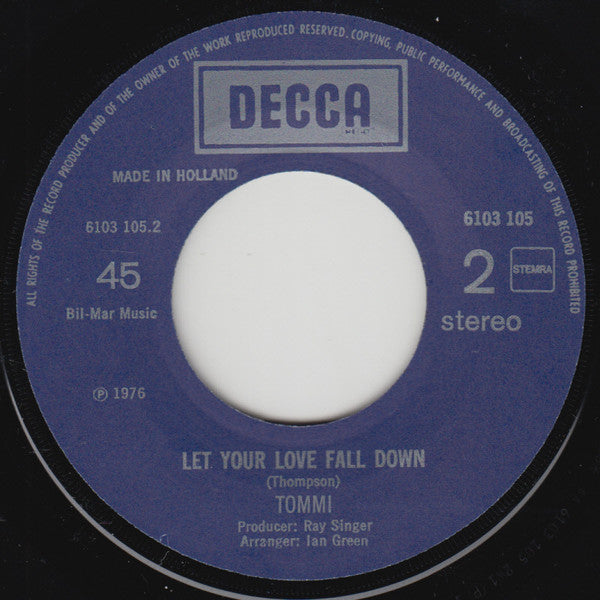 Tommi - Johnny Is The Boy For Me 12996 Vinyl Singles Vinyl Goed / Hoes Goed