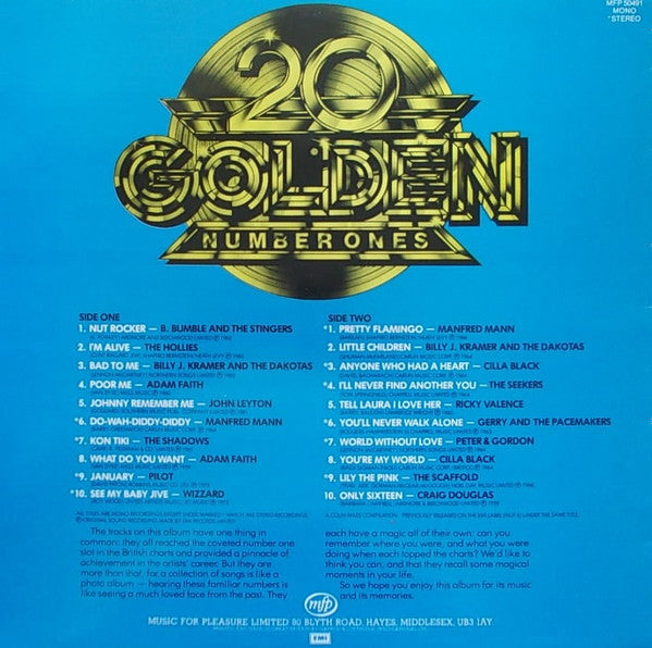 Various - 20 Golden Number Ones (LP) 51036 Vinyl LP Vinyl Goed / Hoes Goed