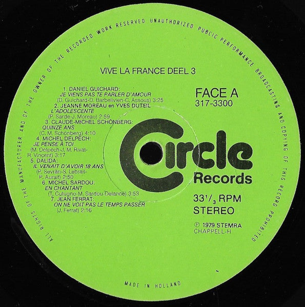 Various - Vive La France 3 - Grote Franse Successen (LP)