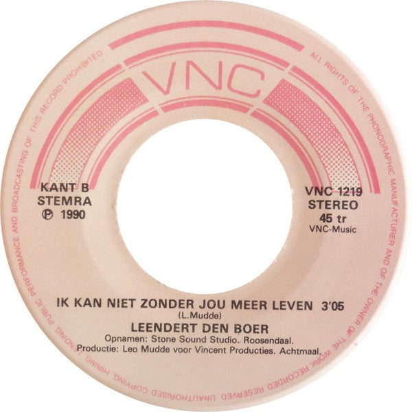 Leendert Den Boer - Breng Toch Eens 'N Bloemetje Mee 31464 Vinyl Singles Vinyl Goed / Hoes Goed