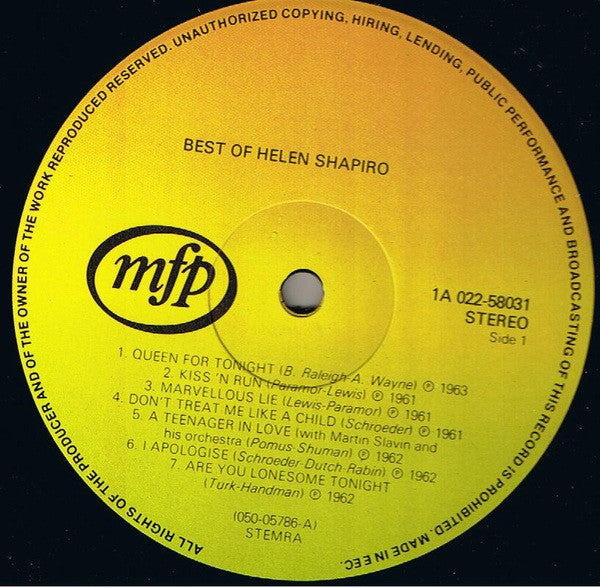 Helen Shapiro – The Best Of (LP) 42569
