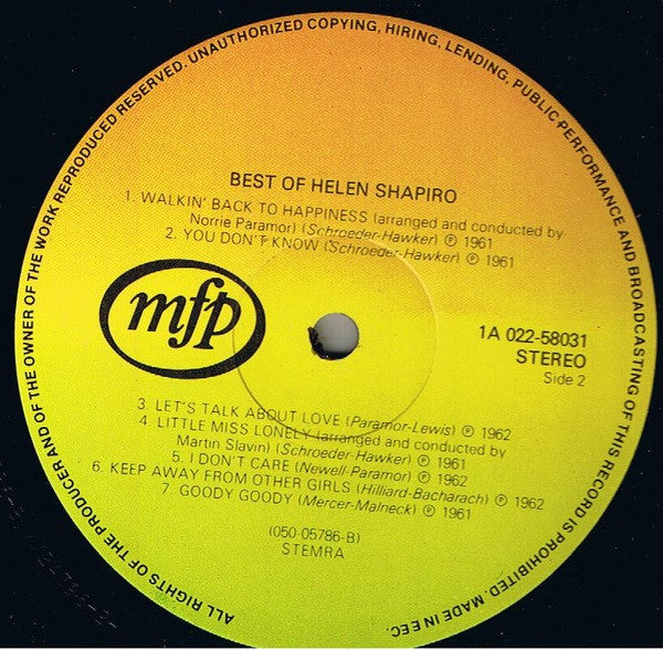 Helen Shapiro – The Best Of (LP) 42569