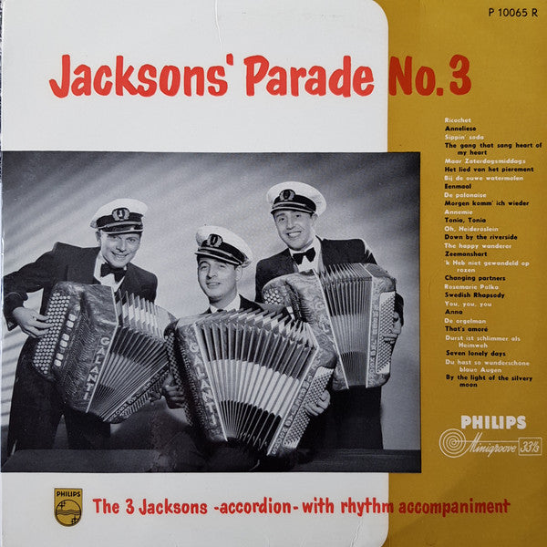 3 Jacksons - Jacksons' Parade No. 3 (10") 50531 Vinyl LP 10" Vinyl Goed / Hoes Goed