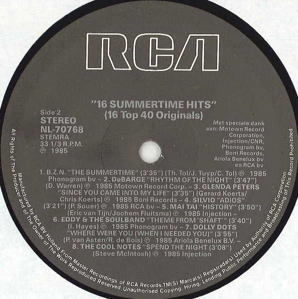 Various - 16 Summertime Hits (LP) 51252