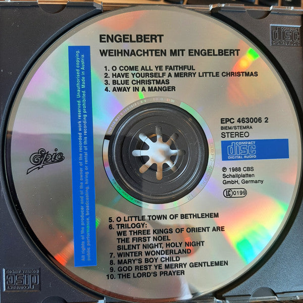 Engelbert Humperdinck - Weihnachten Mit Engelbert (CD) 70405 Compact Disc Goede Staat