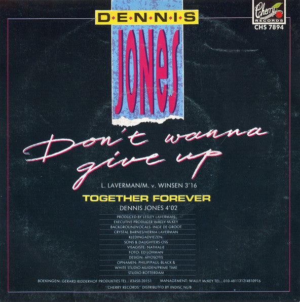 Dennis Jones - Don't Wanna Give Up 34623 Vinyl Singles Vinyl Goed / Hoes Goed