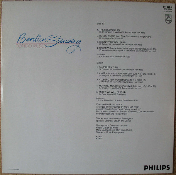 Berdien Stenberg - Rondo Russo (LP) Vinyl LP Vinyl Zeer Goed / Hoesje Goed "VINYLSINGLES.NL"
