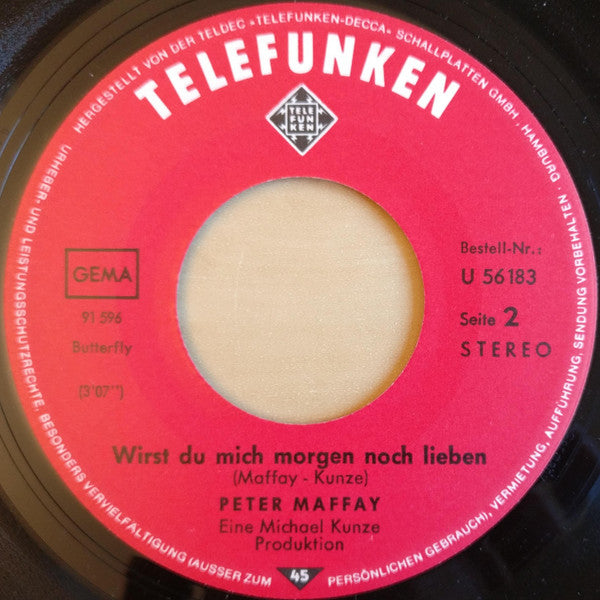 Peter Maffay - Frieden 34449 Vinyl Singles Vinyl Goed / Hoes Goed