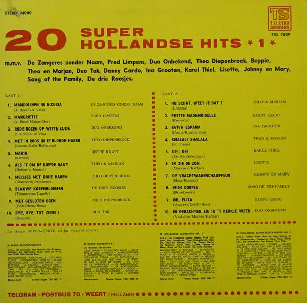 Various - 20 Hollandse Superhits (LP) 43609 Vinyl LP Vinyl Goed / Hoes Goed
