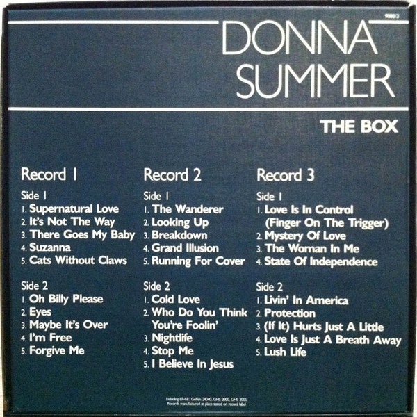Donna Summer - The Box (LP) Vinyl LP Box Media VG+ / Sleeve Zie Foto "VINYLSINGLES.NL"