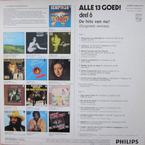 Various - Alle 13 Goed! Deel 6 (LP) 51099 Vinyl LP Vinyl Goed / Hoes Redelijk