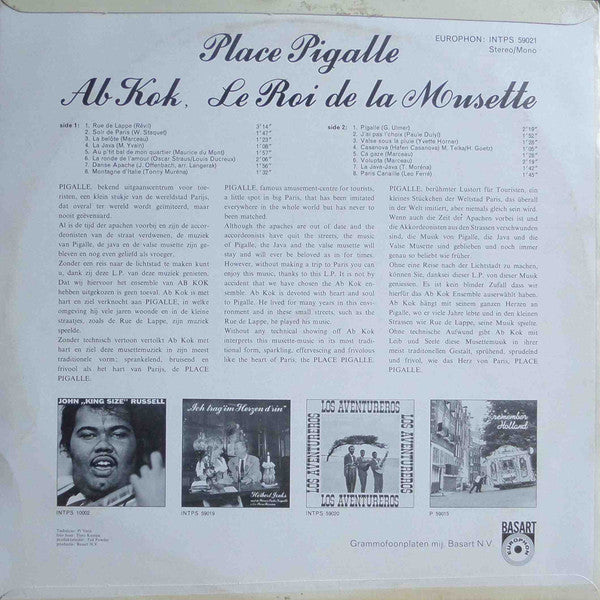 Ab Kok - Place Pigalle (LP) Vinyl LP Vinyl Zeer Goed / Hoesje Goed "VINYLSINGLES.NL"