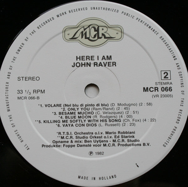 John Raver – Here I Am (LP) 41366
