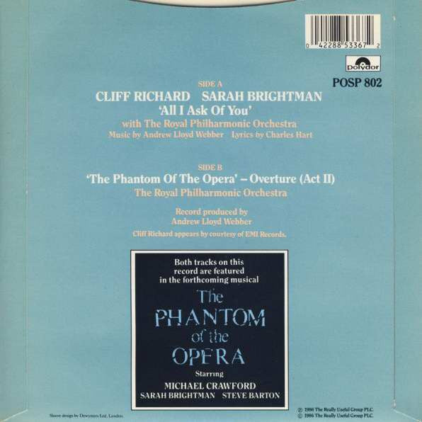Cliff Richard Sarah Brightman Andrew Lloyd Webber - All I Ask Of You 14590