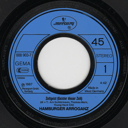 Hamburger Arroganz - Zeitgeist (Geister Dieser Zeit) 21285 Vinyl Singles Vinyl Goed / Hoes Generic