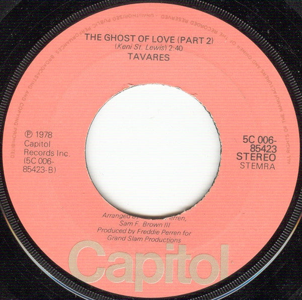 Tavares - The Ghost Of Love (Part 1+2) 17679 Vinyl Singles Vinyl Goed / Hoes Goed