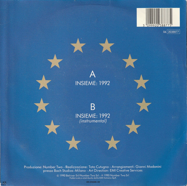 Toto Cutugno - Insieme: 1992 31355 Vinyl Singles Vinyl Goed / Hoes Goed
