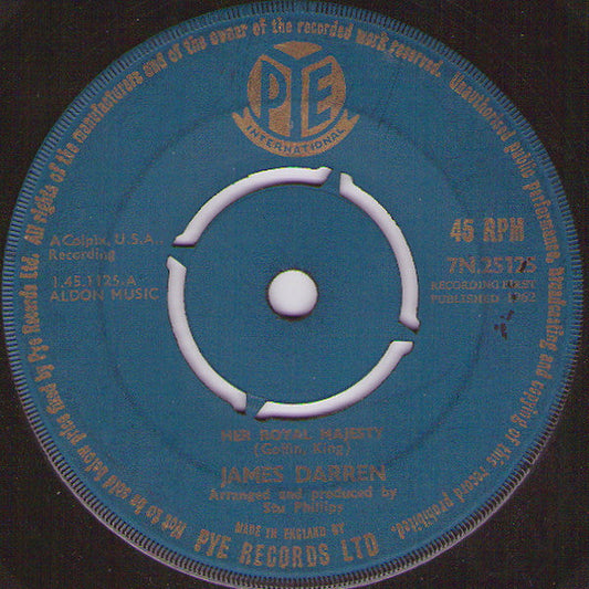 James Darren - Her Royal Majesty 19381 Vinyl Singles Vinyl Goed / Hoes Generic