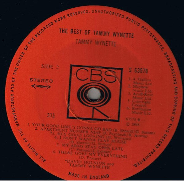 Tammy Wynette - The Best Of Tammy Wynette (LP) 42249 Vinyl LP Vinyl Goed / Hoes Goed