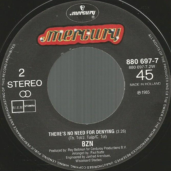 BZN - The Summertime 25247 Vinyl Singles Vinyl Goed / Hoes Goed