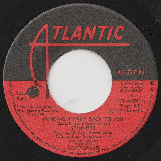 Spinners - Working My Way Back To You 41528 Vinyl Singles Vinyl Goed / Hoes Generic