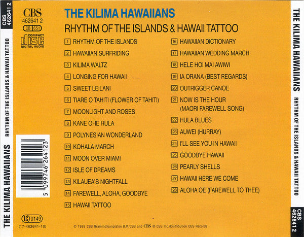 Kilima Hawaiians - Rhythm Of The Islands & Hawaii Tattoo (CD) Compact Disc Vinyl Goed / Hoes Goed
