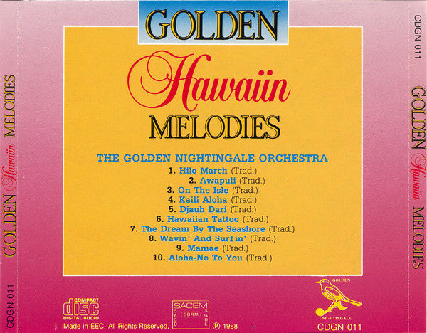 Golden Nightingale Orchestra - Golden Hawaiin Melodies (CD) Compact Disc Vinyl Goed / Hoes Goed