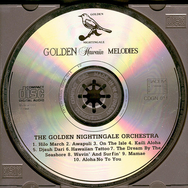 Golden Nightingale Orchestra - Golden Hawaiin Melodies (CD) Compact Disc Vinyl Zeer Goed / Hoesje Goed "VINYLSINGLES.NL"