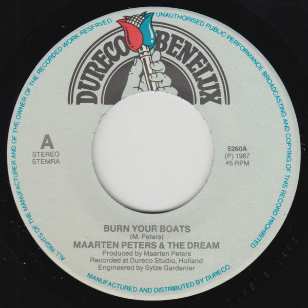 Maarten Peters & The Dream - Burn Your Boats 30455 Vinyl Singles Vinyl Goed / Hoes Goed
