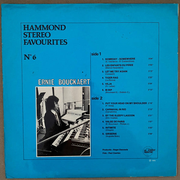 Ernie Bouckaert - Hammond Stereo Favourites N° 6 (LP) 50586 Vinyl LP Vinyl Goed / Hoes Goed